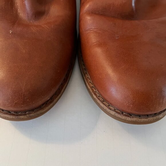 Timberland Brown Leather Ankle Boots Zip Closure Block Heels ~ Women's Size 10W - Picture 13 of 15